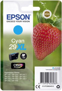 Epson atrament T2992, 29XL tusz oryginalny Cyjan C13T29924012