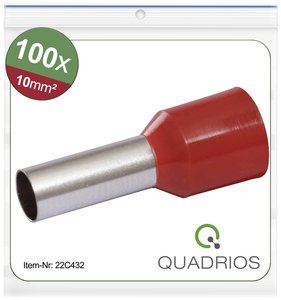 Końcówka rurkowa Quadrios 22C432 22C432, z częściową izolacją , 10 mm², 1 zest.