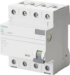 Wyłącznik różnicowoprądowy Siemens 5SV33446KK12, 4 styki, 40 A, 0.03 A, 400 V