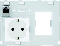 Wkładka łączona 2-krotna Niemcy 1xRJ45 Bu/Bu + wykrój do 2-bieg. Przełącznika FI/LS  Murrelektronik Modlink MSDD 4000-68000-4300001 1 szt.