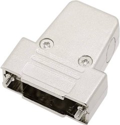 Obudowa złącza D-SUB encitech TRI-M-15-K 6550-0100-02, tworzywo sztuczne, metalizowane, 180 °, 45 °, 45 °, 1 szt.