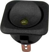 Przełącznik kołyskowy samochodowy TRU COMPONENTS TC-R13-203L-SQ YELLOW 1587565, 1 x wył/wł, 12 V/DC, 25 A