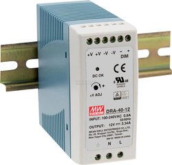 Zasilacz na szynę DIN Mean Well DRA-40-12 DRA-40-12 12 V/DC 3.34 A 40.08 W Ilość wyjść:1 x