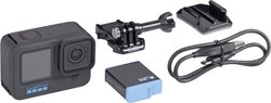 Kamera sportowa GoPro HERO10 Black CHDHX-102-RT, Ekran dotykowy, WiFi, GPS, Stabilizacja obrazu, Film poklatkowy, Zwolnione tempo / zdjęcia przyśpieszone, Zwolnione tempo, Wstrząsoodporna, Pyłoszczelna, 5K