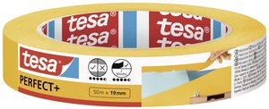 taśma malarska tesa Perfect + - taśma malarska wykonana z cienkiego papieru washi do precyzyjnego maskowania podczas prac malarskich - do użytku wewnętrznego - 50 mx 19mm Taśma malarska tesa  56536-00000-00 Perfect+ (D x S) 50 m x 19 mm 50 m 1 szt.