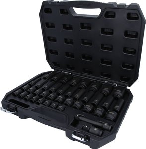 Zestaw nasadek udarowych sześciokątnych 1/2&quot,, 40-cz Zestaw kluczy nasadowych KS Tools 515.0065 515.0065