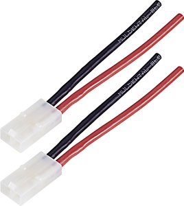 Kabel akumulatora Modelcraft PMI-C4039 [2x złącze męskie Tamiya - 2x z wolnym końcem]  1 par(a)