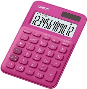 Casio MS-20UC  Kalkulator stołowy czerwony Wyświetlacz: 12 energią słoneczną, bateryjne (S x W x G) 105 x 23 x 149.5 mm