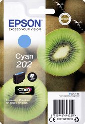 Epson atrament T02F2, 202 tusz oryginalny  Cyjan C13T02F24010