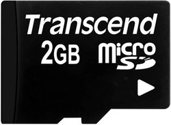 Karta pamięci microSD Transcend TS2GUSDC, 2 GB, Class 2, 2 MB/s / 2 MB/s