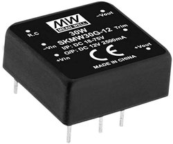 Seria modułów przetwornic MEANWELLL DC/DC SKMW30 DIP 1''x1''' Obudowa Pojedyncze wyjście Stosunek napięcia wejściowego: 4:1 Moc: 30W regulowana Przetwornica DC/DC Mean Well SKMW30F-03 SKMW30F-03, 30 W, 7.5 A, 1 szt.