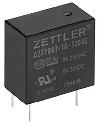 Przekaźnik drukowany Zettler Electronics AZ7709-1A-12D, monostabilny, 1 cewka, 30 V/DC, 250 V/AC, 5 A, 1 szt.