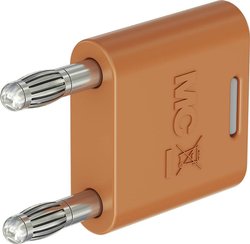 Złączka bananowa Stäubli KS2-4N-19 64.4010-30 Średnica pinu: 4 mm Rozstaw kołków: 19 mm pomarańczowy 1 szt.