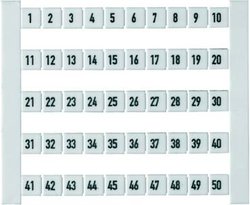 Oznacznik złączek, Karta, 5 x 5 mm, Poliamid, Kolor: biały DEK 5 FWZ L1-PE Weidmüller 354361187-500 Zawartość: 500 szt.