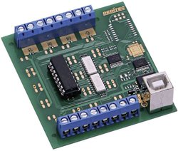 Moduł USB Deditec USB-OPTOIN-8_A z 8 cyfrowymi wejściami opto