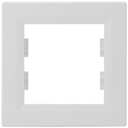 Schneider Electric, rama 1-przedziałowa, biała, Asfora, EPH5800121D Schneider Electric   Ramka  Asfora biały (RAL 9003) EPH5800121D