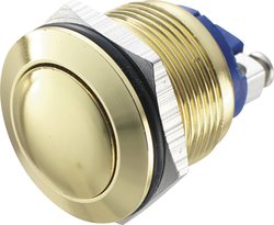 Przycisk wandaloodporny chwilowy TRU COMPONENTS GQ 19B-G, 1 x wył/(wł), IP65, 1 szt.