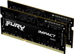 Kingston FURY Impact Pamięć robocza do laptopów - zestaw  DDR3 8 GB 2 x 4 GB Non-ECC 1600 MHz 204 pin SO-DIMM CL9 KF316LS9IBK2/8