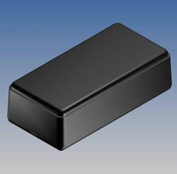 TEKO ABS enclosure with rounded corners, internal PCB mounting studs, matowiska powierzchnia. bezszwowe skanowanie. 78 x 39 x 23 mm Black RAL 9004 Obudowa uniwersalna TEKO 10015.9, (D x S x W) 78 x 39 x 23 mm, ABS, 1 szt.