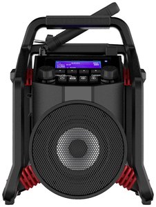 Radio na budowę PerfectPro PowerPlayer DAB+, UKW funkcja ładowania akumulatora, ochrona przeciwbryzgowa, pyłoszczelny, wstrząsoodporny, wielokrotne ładowanie czarny