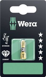 Bit krzyżakowy PZ 2 Wera 855/1 BDC SB SiS 05073337001 stal narzędziowa z diamentową powłoką D 6.3 1 szt.