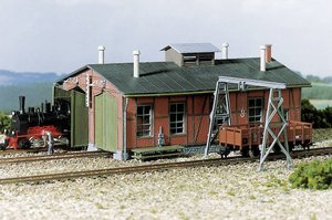 Lokomotywownia dwutorowa, wąskotorowa, Auhagen, skala H0