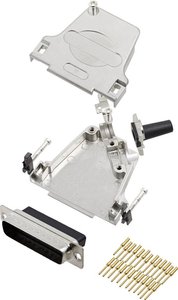 Zestaw listew męskich D-Sub encitech D45ZF25-DBCP25-K 6355-0049-03, rzędy: 2, styki: 25, 45 °, 1 szt.
