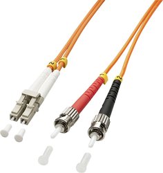 Kabel światłowodowy LINDY LINDY LWL-Duplexkabel LC / ST OM2 3m 46492, złącze męskie LC, złącze męskie ST, 3.00 m