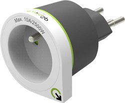 Adapter Podróżny Z Uziemieniem (Francja) Do Szwajcarii Adapter podróżny Q2 Power 1.200230