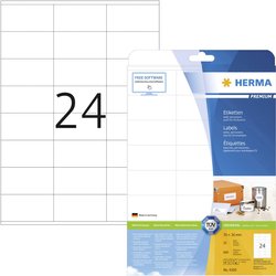 Herma 4360 Etykieta uniwersalna 70 x 36 mm Papier biały 600 szt. Trwały Drukarka atramentowa, Drukarka Laserowa, Drukarka Laserowa, kolorowa, Kopiarka, Drukarka z funkcją kopiowania w kolorze, Drukarka etykiet