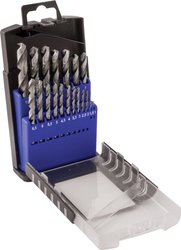 Zestaw wierteł do metalu HSS 19-cz. Punkt podziału, DIN338 Zestaw wierteł krętych do metalu C.K T3103 1 zest.