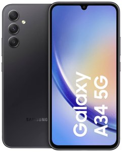 Samsung Galaxy A34 5G Smartfon  128 GB 16.8 cm (6.6 cal) czarny Android™ 13 Gniazdo hybrydowe