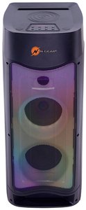 N-GEAR LGP72 Let's go Party Głośnik Bluetooth, system dźwiękowy z mikrofonem karaoke, dyskotekowe diody LED, funkcja powerbanku i głośnik Bluetooth o mocy 450 W Zestaw do karaoke N-Gear Party Speaker 72 LGP72, 1 szt.