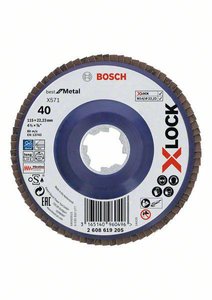 Tarcza szlifierska listkowa X571 Best for Metal, prosta, 115 mm, K 40, tworzywo sztuczne Bosch Accessories 2608619205 1 szt.