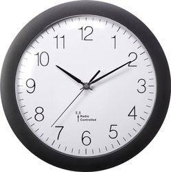MXP3601B Sterowany radiowo Zegar ścienny 300 mm x 56 mm czarny