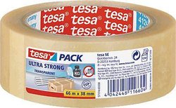 tesapack® Bardzo mocna taśma pakowa premium (w kolorze brązowym i przezroczystym) do bezpiecznego pakowania Taśma pakowa tesa tesapack® 57174-00000-02 ULTRA STRONG (D x S) 66 m x 38 mm 66 m 1 szt.