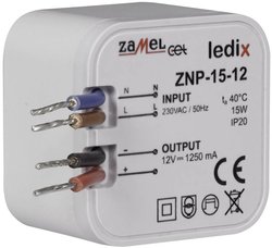 Zamel ZNP-15-12 Sterownik LED  Stałonapięciowy 15 W 1.25 A 12 V/DC Zabezpieczenie przed przepięciem 1 szt.