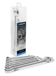 Zestaw kluczy płasko oczkowych z grzechotką Matador Schraubwerkzeuge  01839080 8 - 19 mm