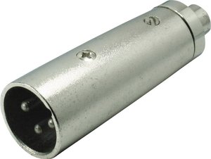 Adapter XLR  złącze męskie XLR - złącze żeńskie RCA/cinch Mono Kash 55051  1 szt.