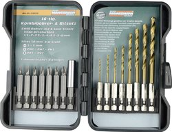 Zestaw wierteł i bitów TiN 16 szt. Brüder Mannesmann  M54325