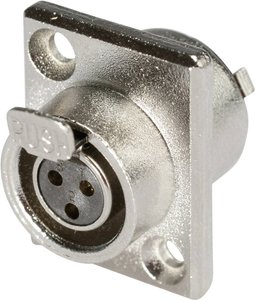 Złącze mini XLR żeńskie, 3-Pin Hicon HI-XMEF3