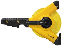 Miara zwijana ramowa STABILA LBM 1000, 50 m, taśma z włókna szklanego ze skalą metryczną, haczyk uniwersalny Taśma miernicza Stabila LBM 1000 Fibreglass (cm) 19663