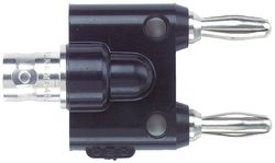 Adapter BNC (żeński) do podwójnych wtyków bananowych do układania w stos Pomona Electronics1269,Wtyk laboratoryjny- 1 szt.