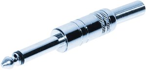 Złącze męskie jack 6,35 mm TRU COMPONENTS 1559788, CuZn, niklowany, złącze męskie proste, 1 szt.
