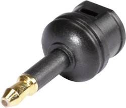 Adapter Toslink Hicon POF-711, gniazdo/ wtyk 3,5 mm, czarne