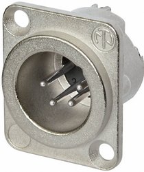 Złącze XLR montażowe męskie Neutrik, NC4MD-LX