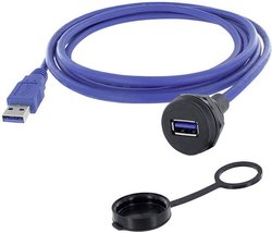 Złącze męskie USB encitech 1310-1019-05, USB Typu-A, 3.00 m, 1 szt.