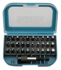 Bity Makita  P-73374 1 zest. krzyżakowy Pozidriv, krzyżakowy Phillips, wewnętrzny sześciokąt (TX)