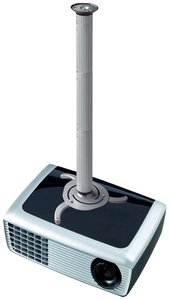 Uchwyt sufitowy do projektora Neomounts BEAMER-C200, Uchylny, Maks. odległość od sufitu: 98 cm, 15 kg, srebrny