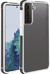 Vivanco Rock Solid Futerał backcase Samsung Galaxy S21+ (5G) czarny, przeźroczysty Ładowarka indukcyjna, Bryzgoszczelny, Odporny na wstrząsy, Wodoodporny